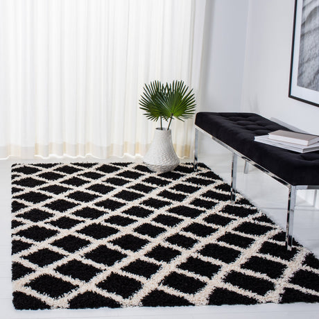 Safavieh Dallas Shag Sgd258Z Black/Ivory Rugs - Safavieh - sgd258z - 3