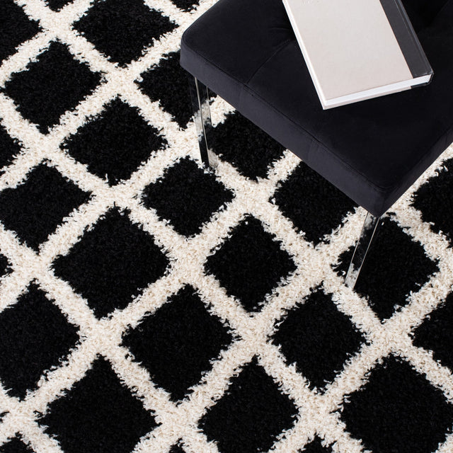 Safavieh Dallas Shag Sgd258Z Black/Ivory Rugs - Safavieh - sgd258z - 6r