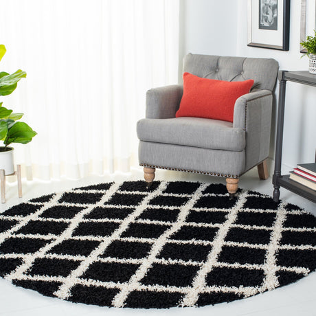 Safavieh Dallas Shag Sgd258Z Black/Ivory Rugs - Safavieh - sgd258z - 6r