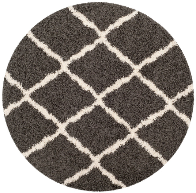 Safavieh Dallas Shag Sgds257A Dark Grey/Ivory Rug - Safavieh - sgds257a - 4r