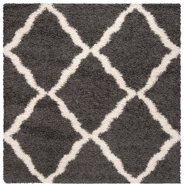 Safavieh Dallas Shag Sgds257A Dark Grey/Ivory Rug - Safavieh - sgds257a - 4sq