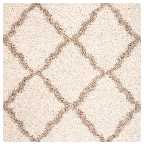 Safavieh Dallas Shag Sgds257B Ivory/Beige Rug - Safavieh - sgds257b - 4sq