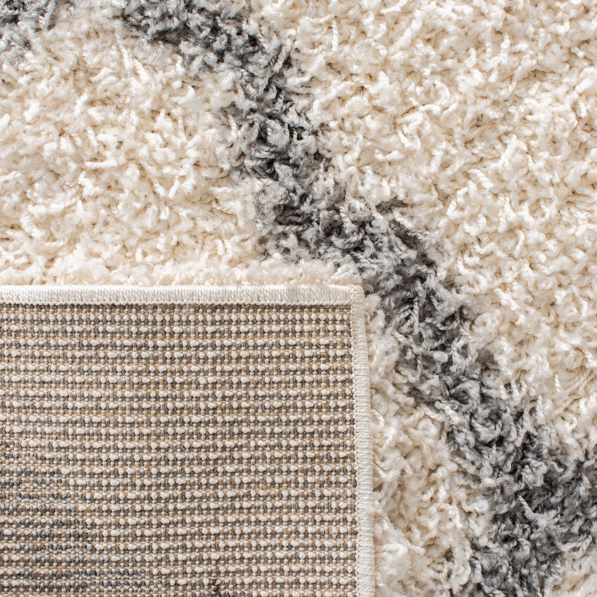Safavieh Dallas Shag Sgds257F Ivory/Grey Rug - Safavieh - sgds257f - 1115