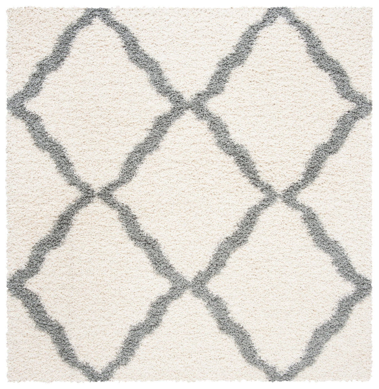 Safavieh Dallas Shag Sgds257F Ivory/Grey Rug - Safavieh - sgds257f - 4sq