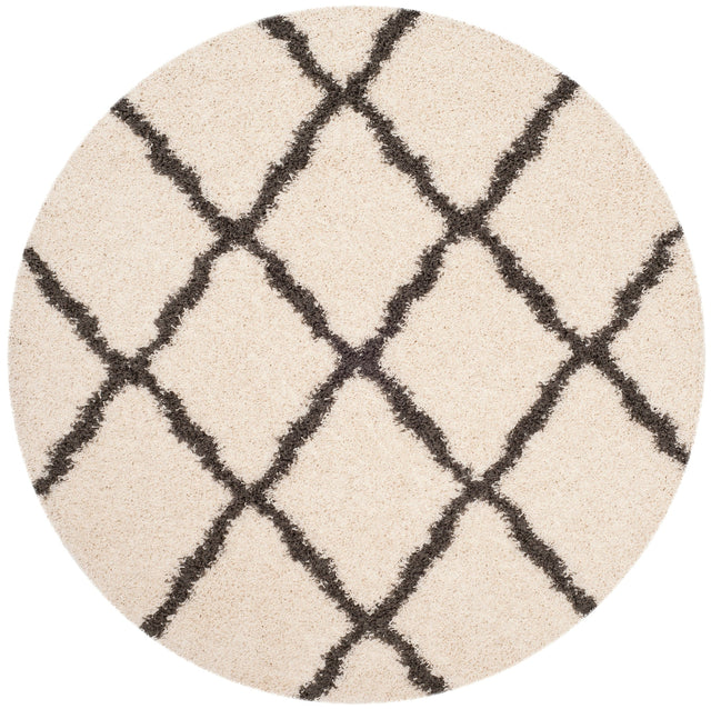 Safavieh Dallas Shag Sgds257H Ivory/Dark Grey Rug - Safavieh - sgds257h - 4r