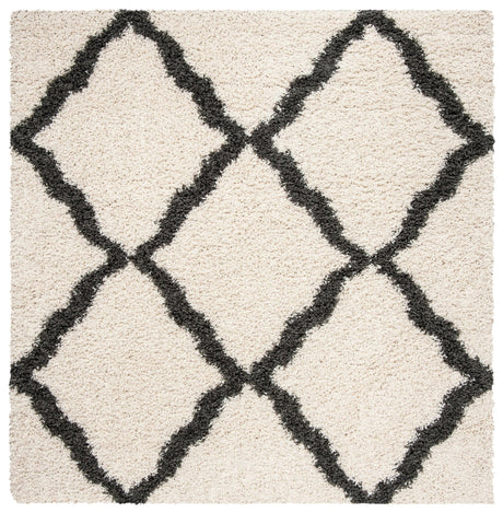 Safavieh Dallas Shag Sgds257H Ivory/Dark Grey Rug - Safavieh - sgds257h - 4sq