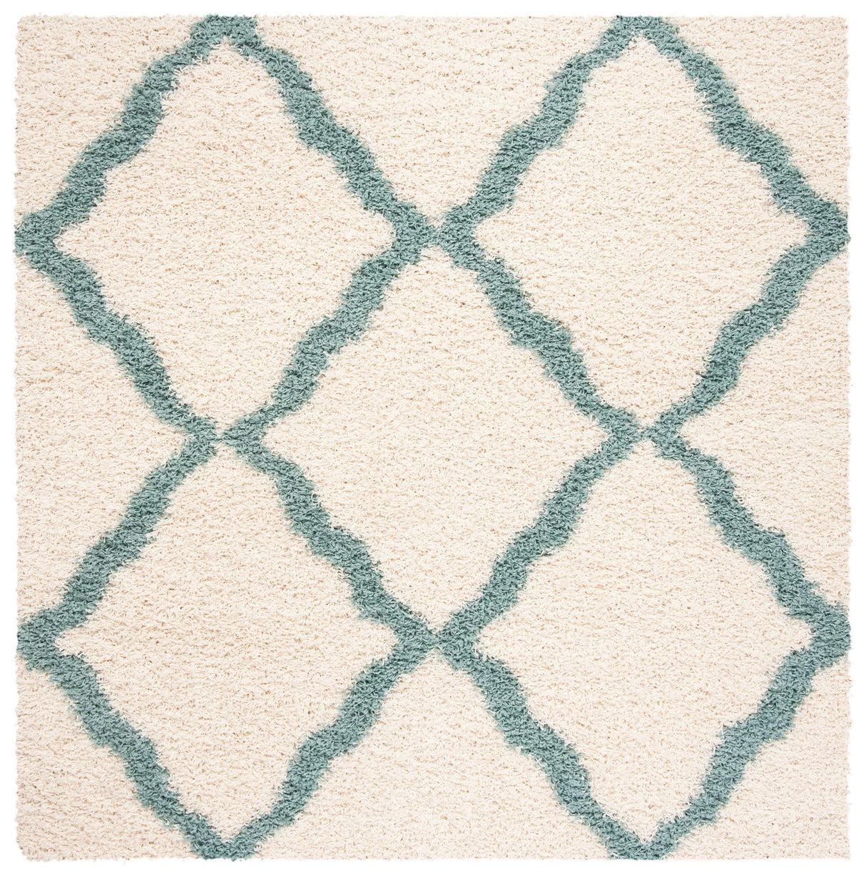 Safavieh Dallas Shag Sgds257J Ivory/Seafoam Rugs - Safavieh - sgds257j - 6sq