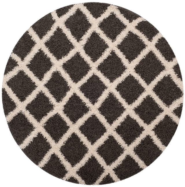 Safavieh Dallas Shag Sgds258A Dark Grey / Ivory Rugs - Safavieh - sgds258a - 6r