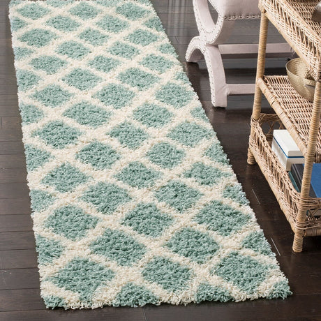 Safavieh Dallas Shag Sgds258C Seafoam / Ivory Rugs - Safavieh - sgds258c - 6r