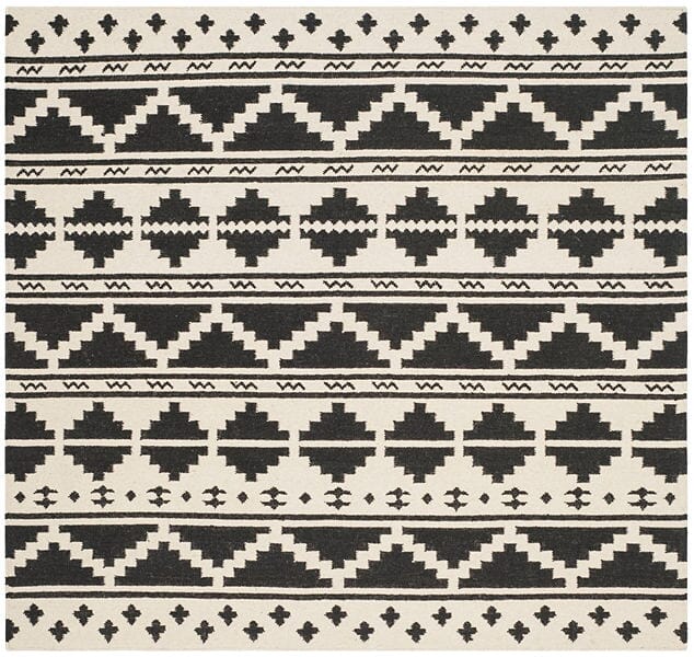 Safavieh Dhurries Dhu110A Navy / Ivory Rugs - Safavieh - dhu110a - 6sq