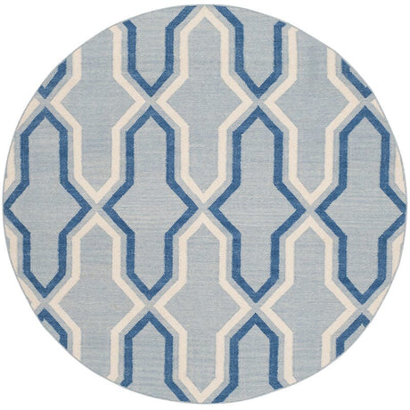 Safavieh Dhurries Dhu559B Light Blue / Dark Blue Rugs - Safavieh - dhu559b - 6r