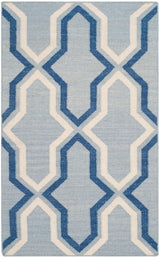 Safavieh Dhurries Dhu559B Light Blue / Dark Blue Rugs - Safavieh - dhu559b - 6r