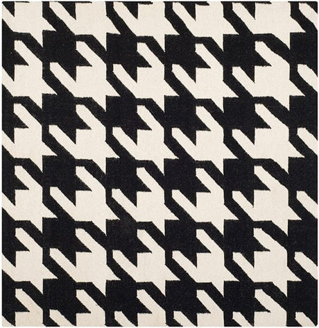 Safavieh Dhurries Dhu570A Black / Ivory Rugs - Safavieh - dhu570a - 210