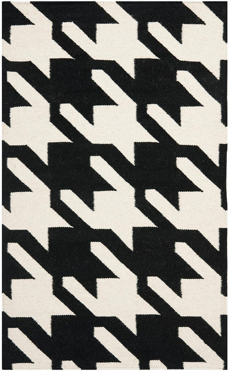 Safavieh Dhurries Dhu570A Black / Ivory Rugs - Safavieh - dhu570a - 210