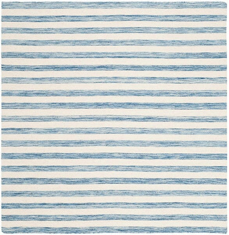 Safavieh Dhurries Dhu575B Blue / Ivory Rugs - Safavieh - dhu575b - 6sq