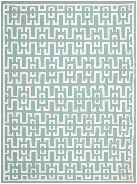Safavieh Dhurries Dhu621A Seafoam / Ivory Rugs - Safavieh - dhu621a - 28