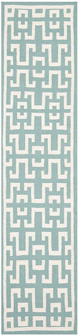 Safavieh Dhurries Dhu621A Seafoam / Ivory Rugs - Safavieh - dhu621a - 28