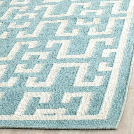 Safavieh Dhurries Dhu621A Seafoam / Ivory Rugs - Safavieh - dhu621a - 3