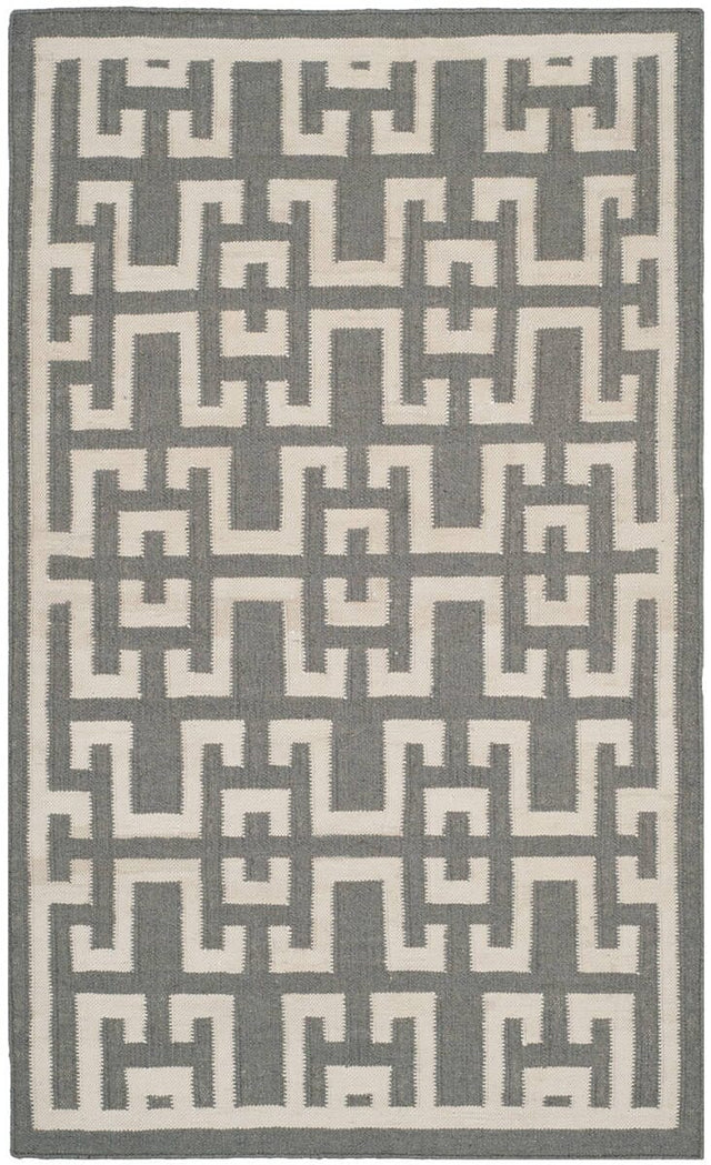 Safavieh Dhurries Dhu621B Soft Grey / Ivory Rugs - Safavieh - dhu621b - 210