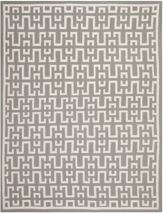 Safavieh Dhurries Dhu621B Soft Grey / Ivory Rugs - Safavieh - dhu621b - 3