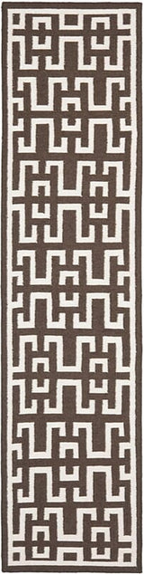 Safavieh Dhurries Dhu621C Chocolate / Ivory Rugs - Safavieh - dhu621c - 210