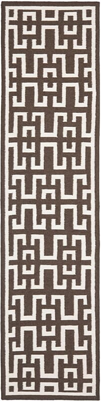 Safavieh Dhurries Dhu621C Chocolate / Ivory Rugs - Safavieh - dhu621c - 210