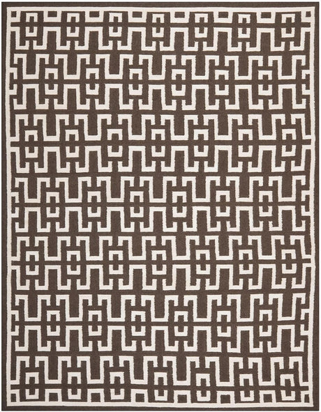 Safavieh Dhurries Dhu621C Chocolate / Ivory Rugs - Safavieh - dhu621c - 3