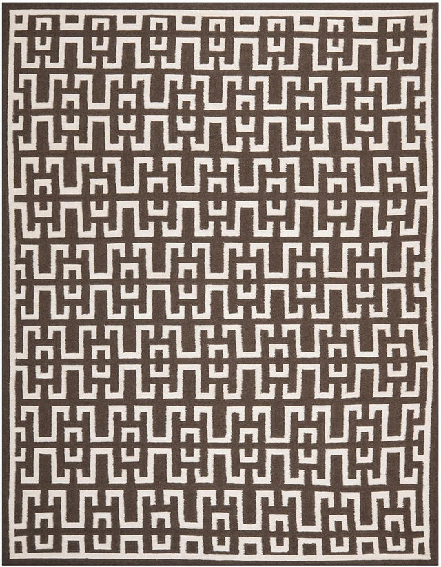 Safavieh Dhurries Dhu621C Chocolate / Ivory Rugs - Safavieh - dhu621c - 3