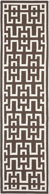 Safavieh Dhurries Dhu621C Chocolate / Ivory Rugs - Safavieh - dhu621c - 3