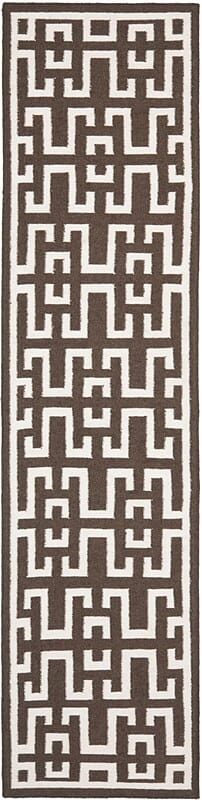 Safavieh Dhurries Dhu621C Chocolate / Ivory Rugs - Safavieh - dhu621c - 3