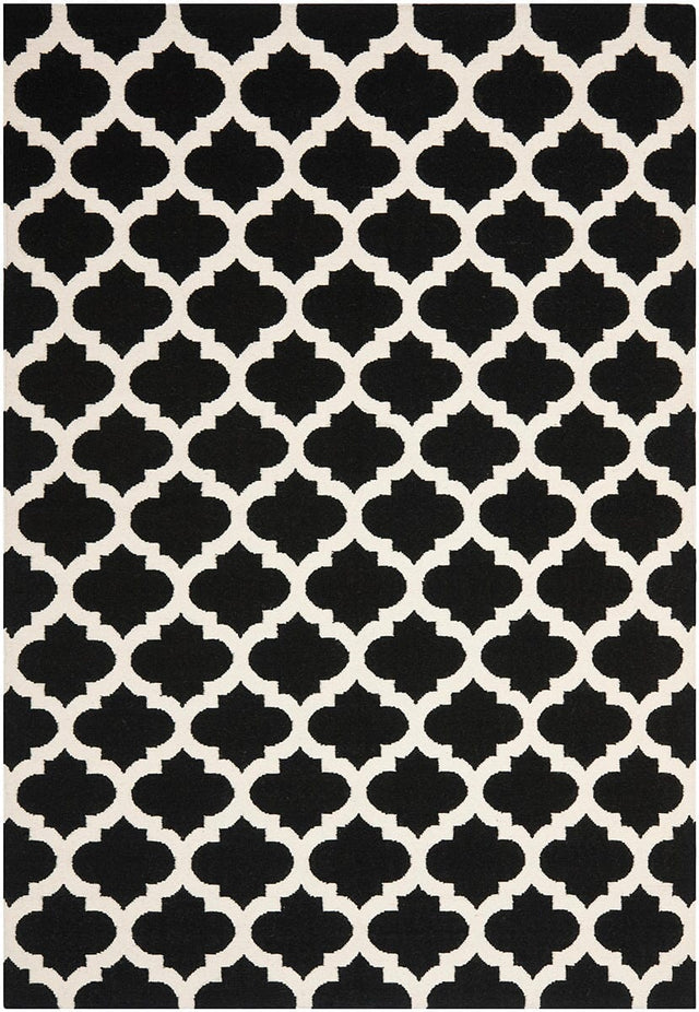 Safavieh Dhurries Dhu623A Black / Ivory Rugs - Safavieh - dhu623a - 3