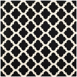 Safavieh Dhurries Dhu623A Black / Ivory Rugs - Safavieh - dhu623a - 6sq