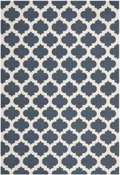 Safavieh Dhurries Dhu623B Blue / Ivory Rugs - Safavieh - dhu623b - 24