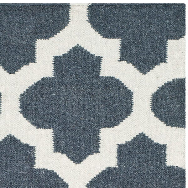 Safavieh Dhurries Dhu623B Blue / Ivory Rugs - Safavieh - dhu623b - 24