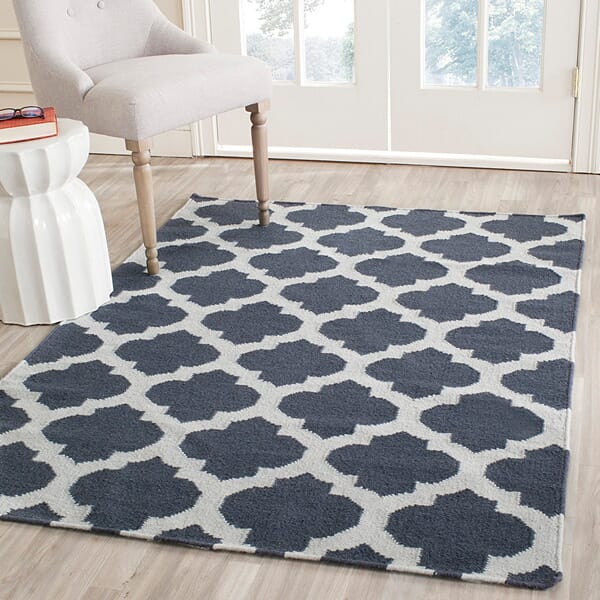 Safavieh Dhurries Dhu623B Blue / Ivory Rugs - Safavieh - dhu623b - 24