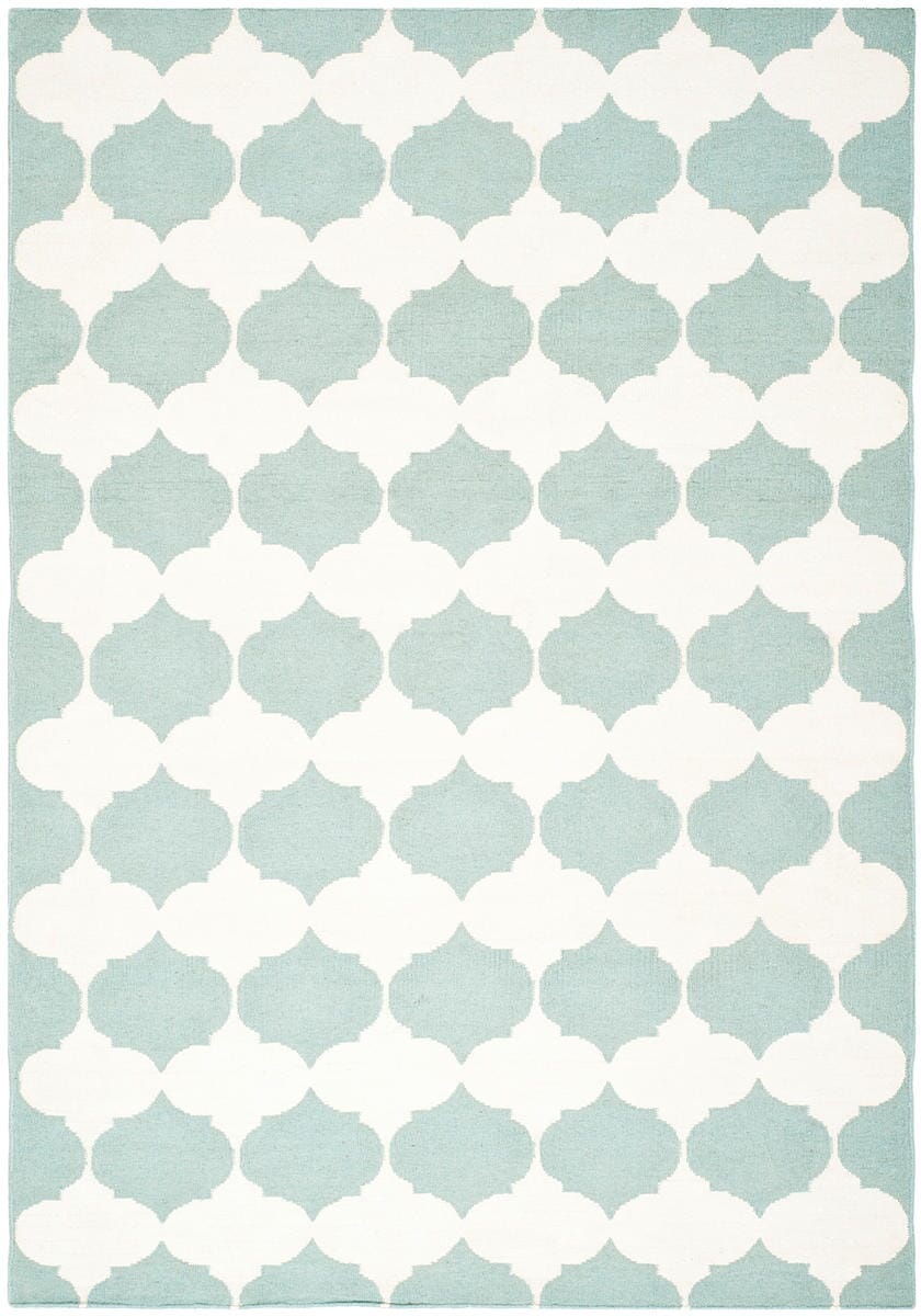 Safavieh Dhurries Dhu624A Blue / Ivory Rugs - Safavieh - dhu624a - 24