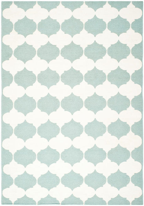 Safavieh Dhurries Dhu624A Blue / Ivory Rugs - Safavieh - dhu624a - 24