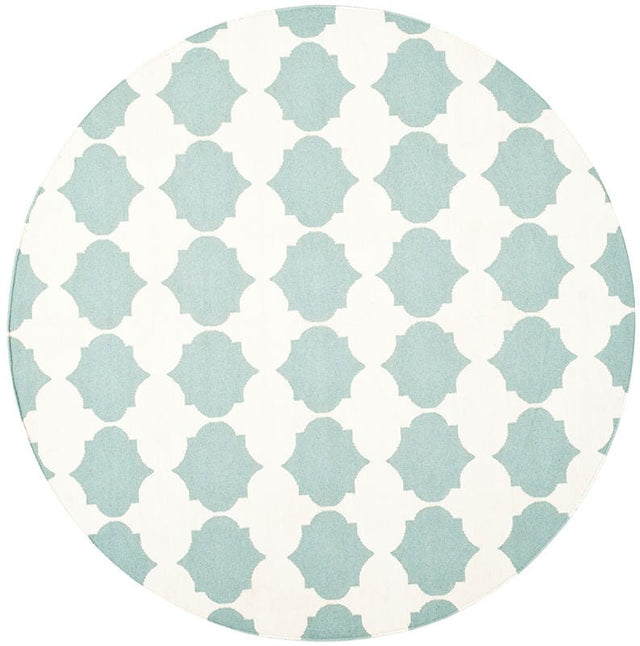 Safavieh Dhurries Dhu624A Blue / Ivory Rugs - Safavieh - dhu624a - 7r