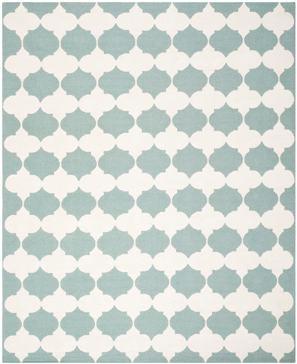 Safavieh Dhurries Dhu624A Blue / Ivory Rugs - Safavieh - dhu624a - 7r