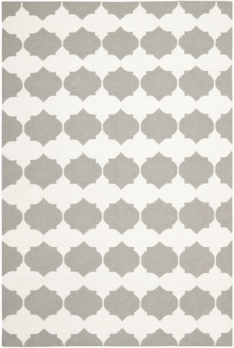Safavieh Dhurries Dhu624B Grey / Ivory Rugs - Safavieh - dhu624b - 24