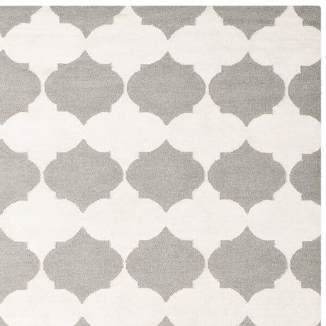Safavieh Dhurries Dhu624B Grey / Ivory Rugs - Safavieh - dhu624b - 24