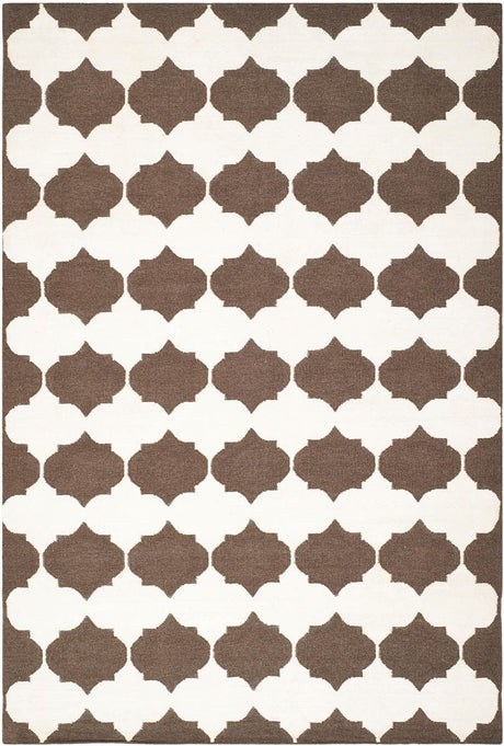 Safavieh Dhurries Dhu624C Brown / Ivory Rugs - Safavieh - dhu624c - 24