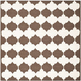 Safavieh Dhurries Dhu624C Brown / Ivory Rugs - Safavieh - dhu624c - 7sq