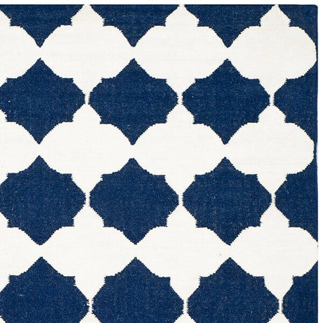 Safavieh Dhurries Dhu624D Navy / Ivory Rugs - Safavieh - dhu624d - 24