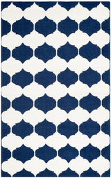 Safavieh Dhurries Dhu624D Navy / Ivory Rugs - Safavieh - dhu624d - 24
