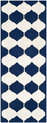 Safavieh Dhurries Dhu624D Navy / Ivory Rugs - Safavieh - dhu624d - 27