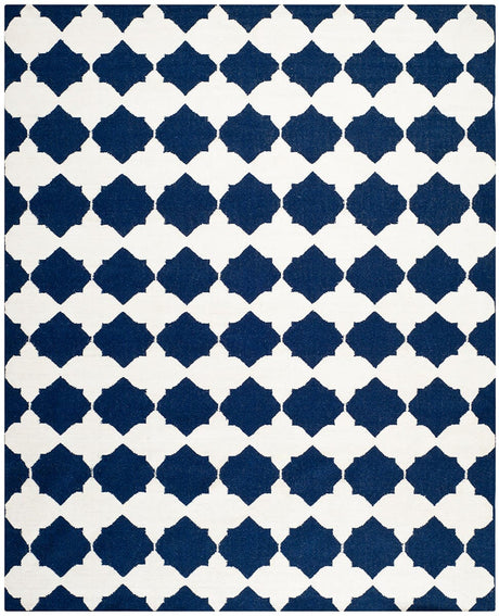 Safavieh Dhurries Dhu624D Navy / Ivory Rugs - Safavieh - dhu624d - 7r