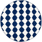 Safavieh Dhurries Dhu624D Navy / Ivory Rugs - Safavieh - dhu624d - 7r