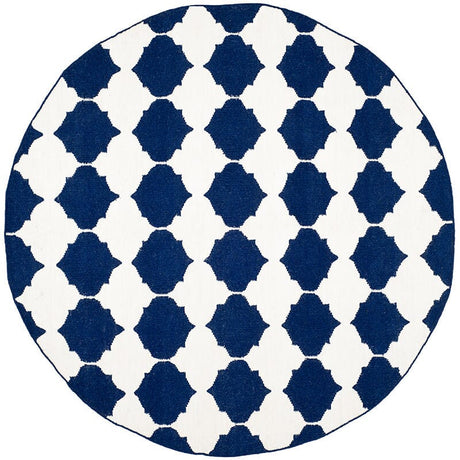 Safavieh Dhurries Dhu624D Navy / Ivory Rugs - Safavieh - dhu624d - 7r