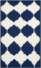 Safavieh Dhurries Dhu624D Navy / Ivory Rugs - Safavieh - dhu624d - 7r